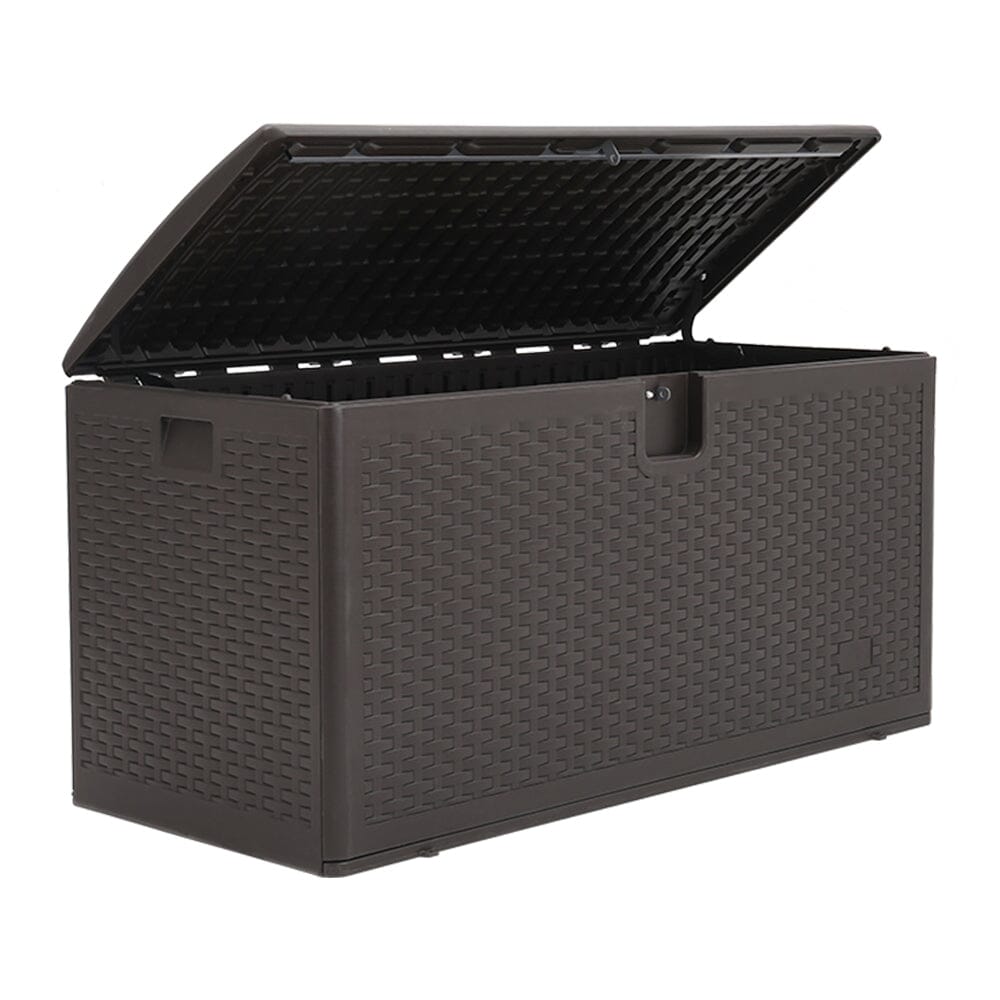 127cm W Rattan Garden Storage Outdoor Deck Box - House Comfort