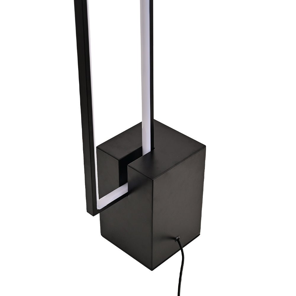 129cm Height Metal LED Floor Lamp Tube Lamp with Black Base - House Comfort