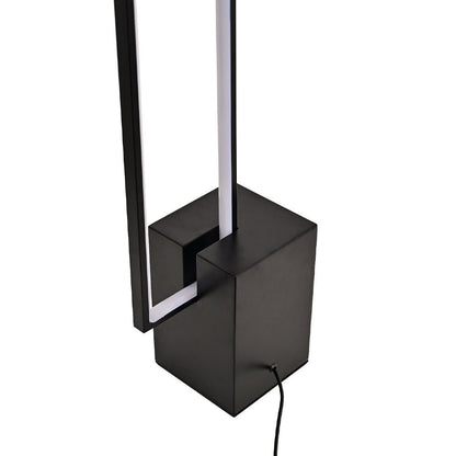 129cm Height Metal LED Floor Lamp Tube Lamp with Black Base - House Comfort