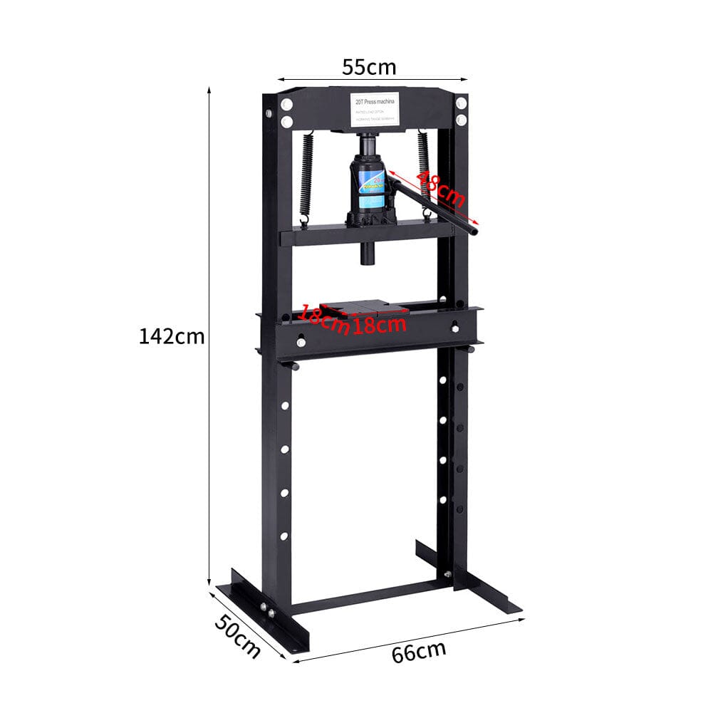 12Ton/20Ton Workshop Press Floor Standing Hydraulic H - Frame - House Comfort