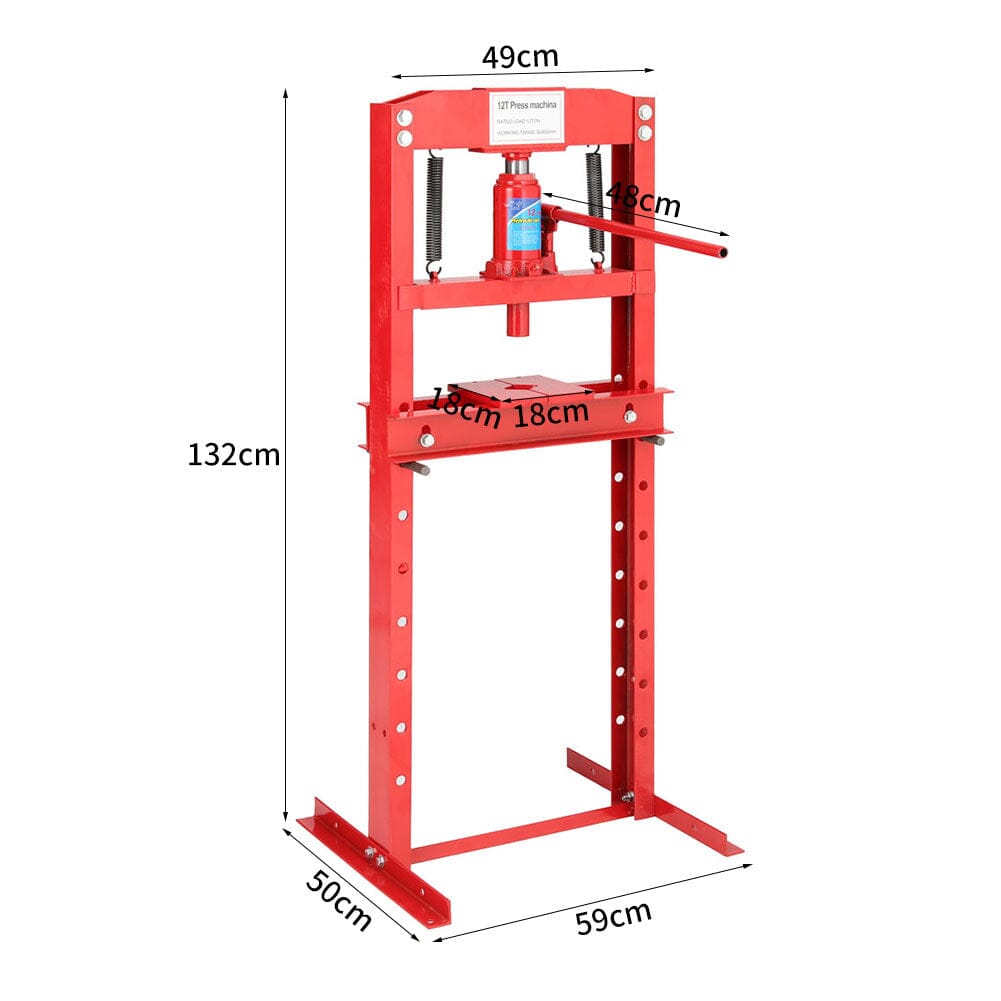 12Ton/20Ton Workshop Press Floor Standing Hydraulic H - Frame - House Comfort