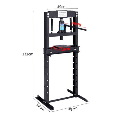 12Ton/20Ton Workshop Press Floor Standing Hydraulic H - Frame - House Comfort