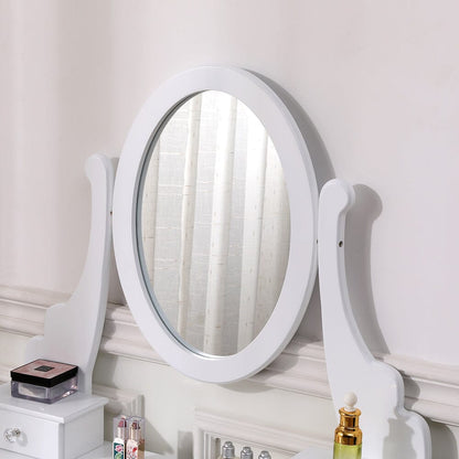 138.5cm H Makeup Vanity Desk with Mirror and Stool - House Comfort
