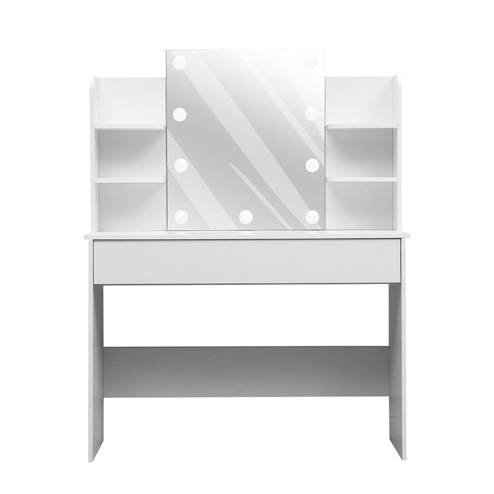 139.5cm H Modern Hollywood Vanity Desk with Lighted Mirror - House Comfort