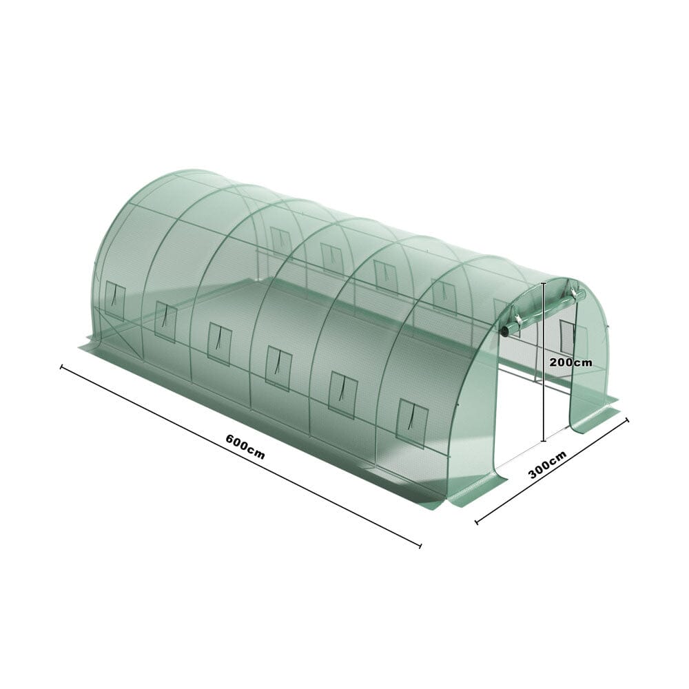 13×9ft/ 19×9ft Metal Framed Walk - in Greenhouse with Zipper Door and Windows - House Comfort