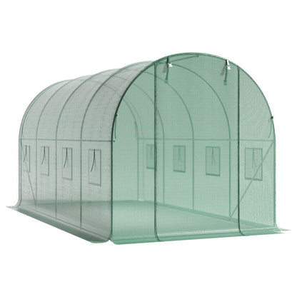 13×9ft/ 19×9ft Metal Framed Walk - in Greenhouse with Zipper Door and Windows - House Comfort