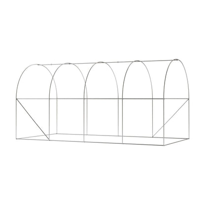 13×9ft/ 19×9ft Metal Framed Walk - in Greenhouse with Zipper Door and Windows - House Comfort