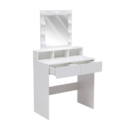 145cm H Makeup Dressing Table with Lighted Mirror - House Comfort