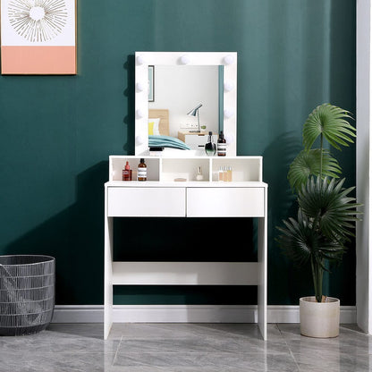 145cm H Makeup Dressing Table with Lighted Mirror - House Comfort