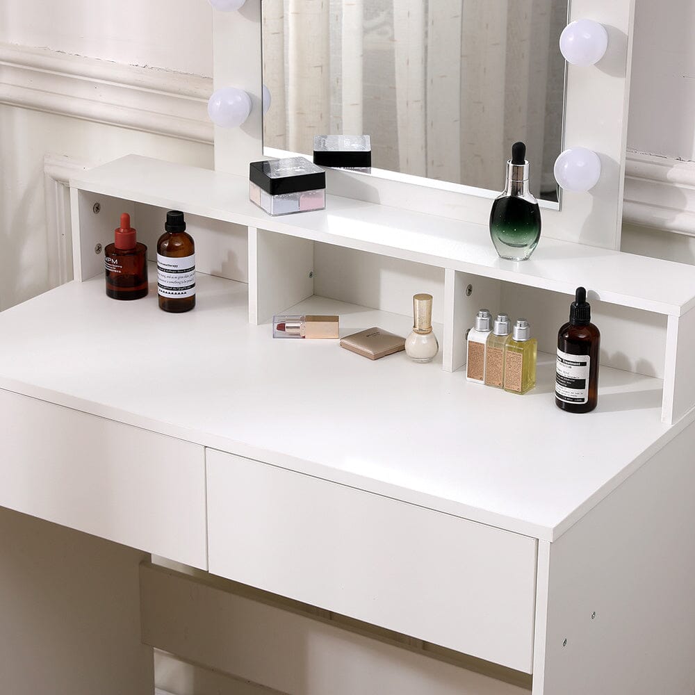 145cm H Makeup Dressing Table with Lighted Mirror - House Comfort