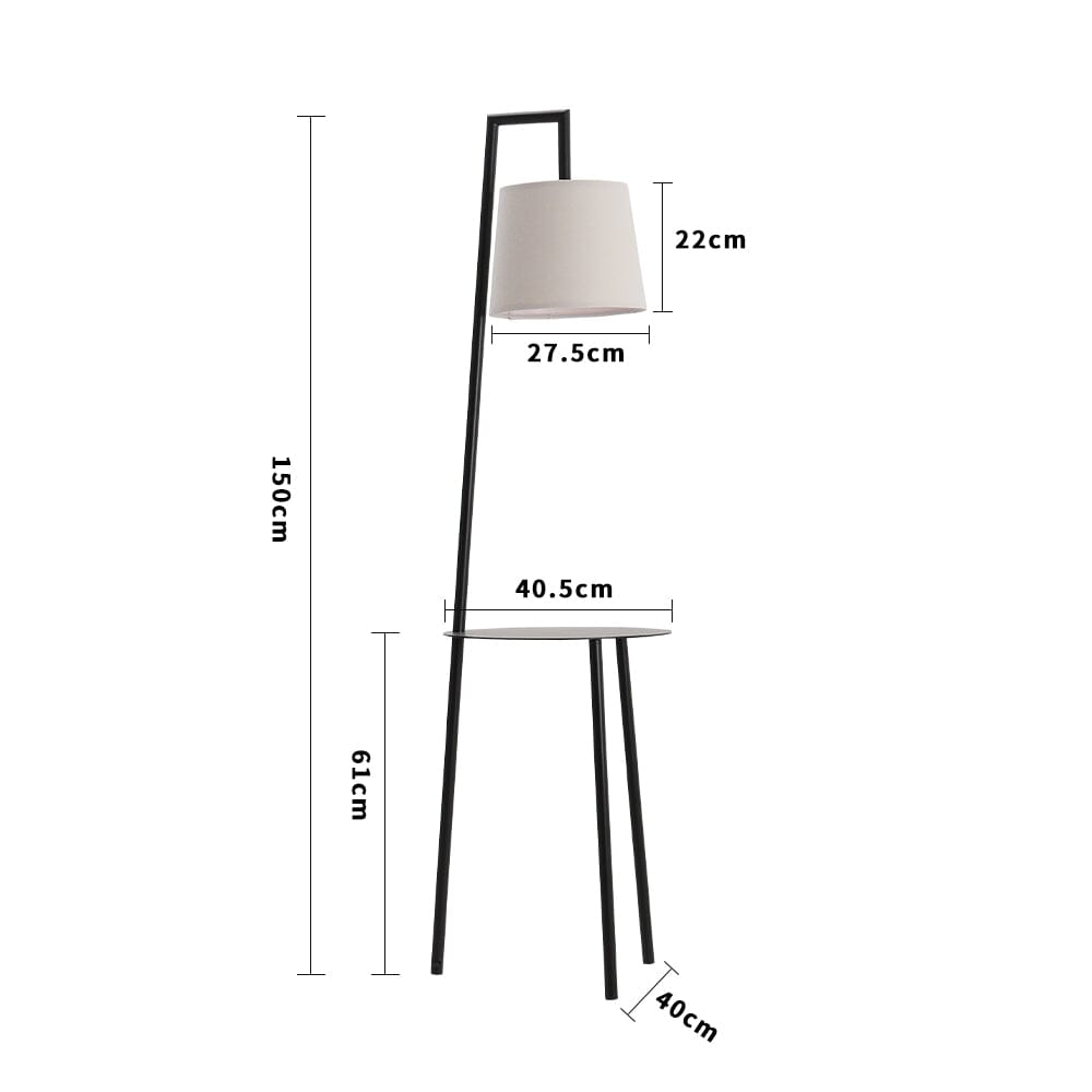 150cm H Metal Tray Table Floor Lamp - House Comfort