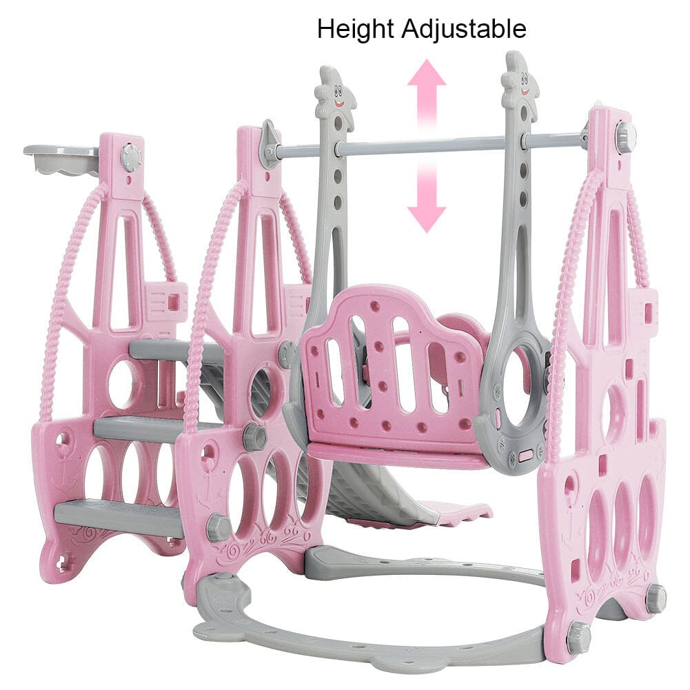 153cm W 3 in 1 Kids Swing and Slide Set Toddler Climber Playset - House Comfort