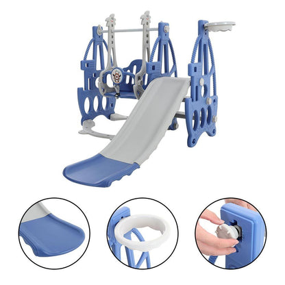 153cm W 3 in 1 Kids Swing and Slide Set Toddler Climber Playset - House Comfort