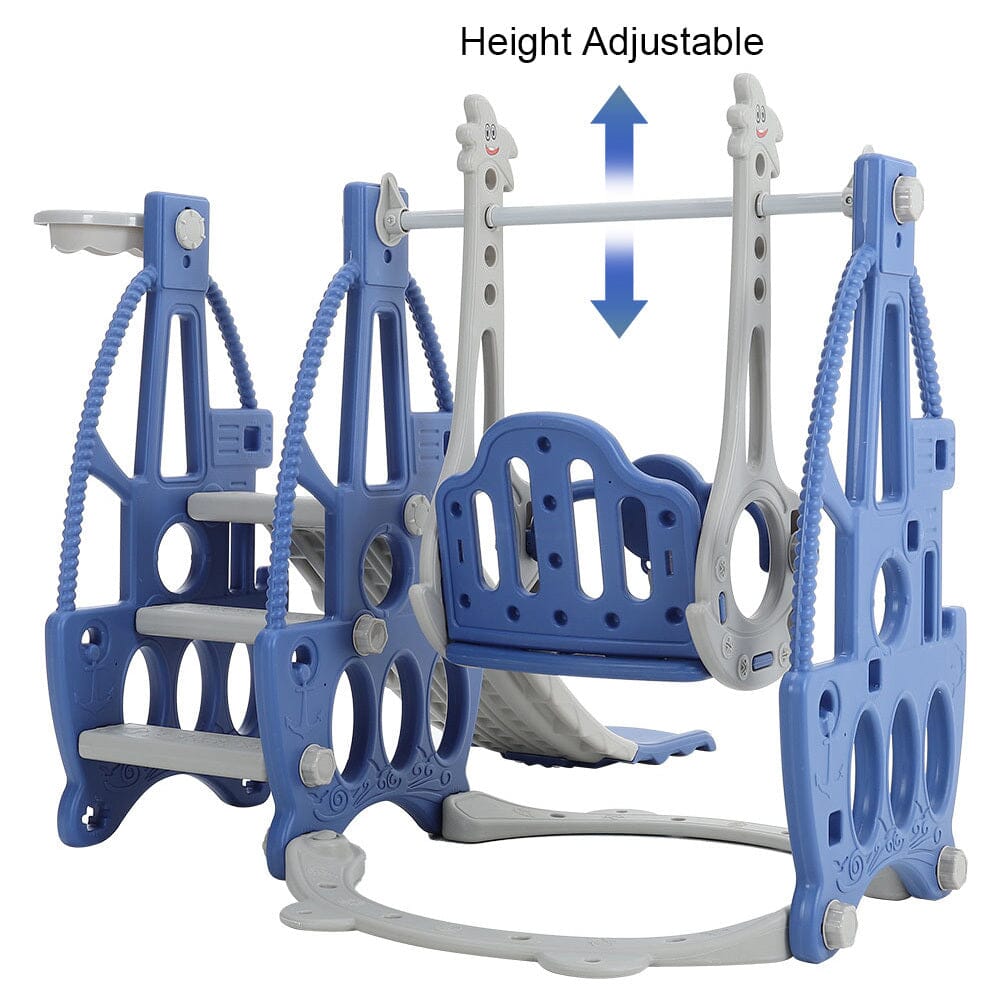 153cm W 3 in 1 Kids Swing and Slide Set Toddler Climber Playset - House Comfort