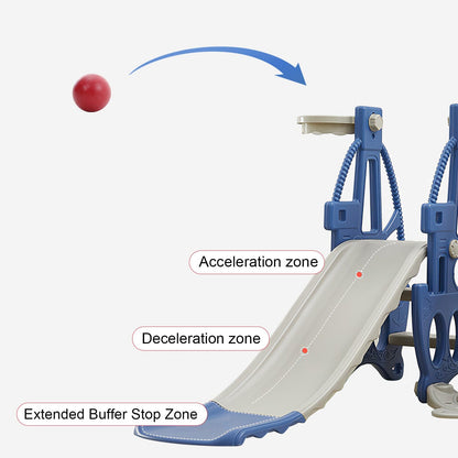 153cm W 3 in 1 Kids Swing and Slide Set Toddler Climber Playset - House Comfort