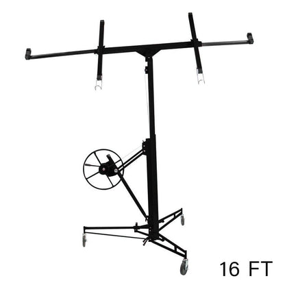 16 Ft Drywall Lifter Panel Hoist Rolling Caster Construction With Lockable Wheels - House Comfort