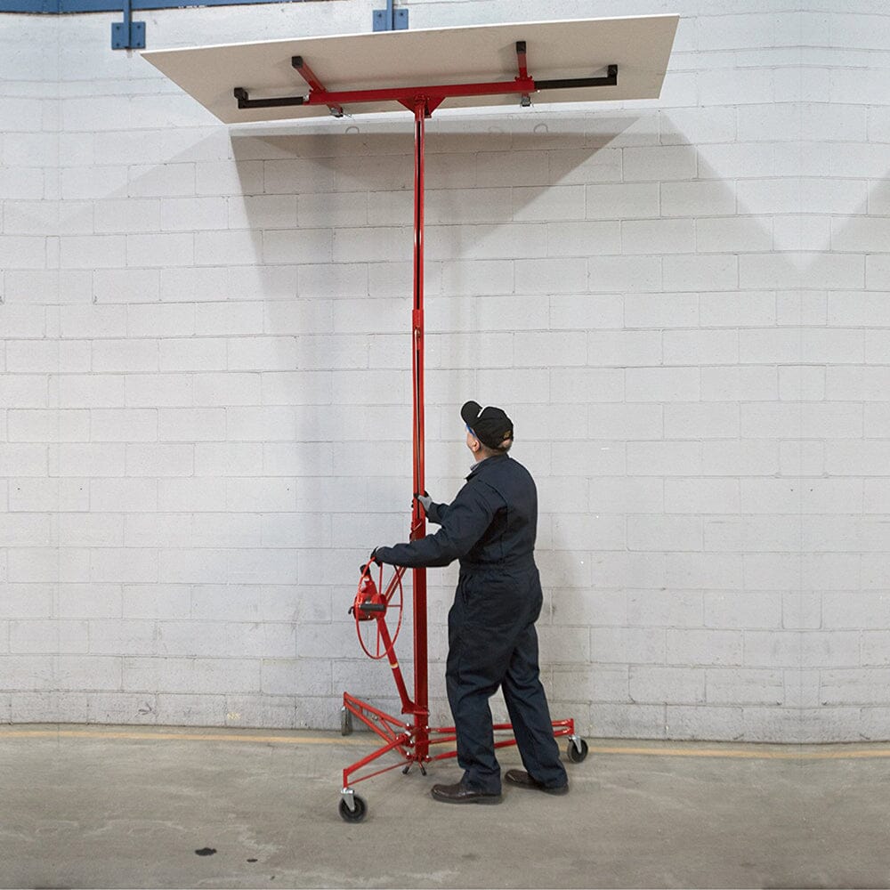 16 Ft Drywall Lifter Panel Hoist Rolling Caster Construction With Lockable Wheels - House Comfort