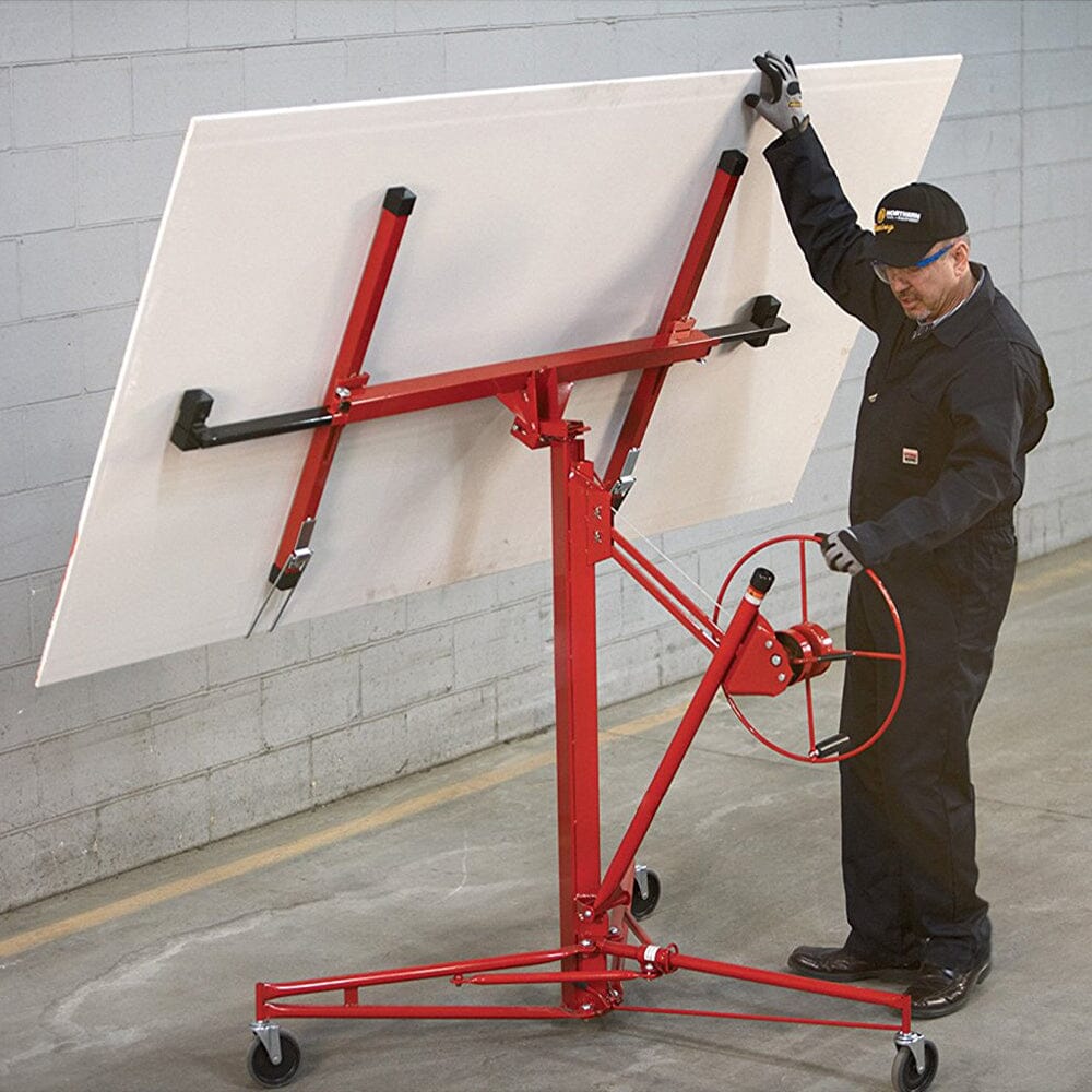 16 Ft Drywall Lifter Panel Hoist Rolling Caster Construction With Lockable Wheels - House Comfort