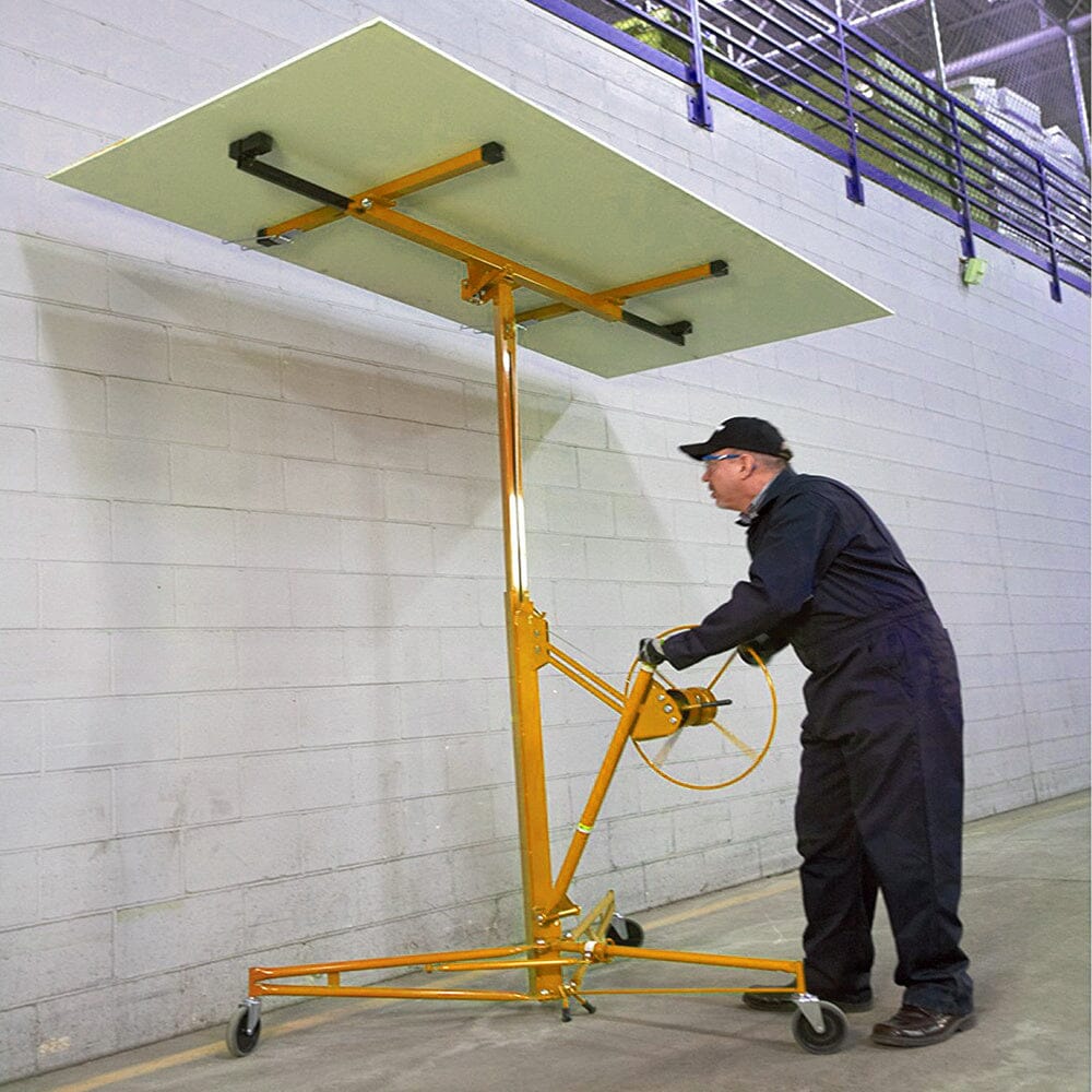 16 Ft Drywall Lifter Panel Hoist Rolling Caster Construction With Lockable Wheels - House Comfort