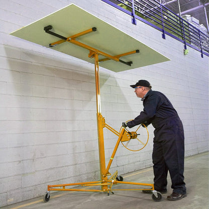 16 Ft Drywall Lifter Panel Hoist Rolling Caster Construction With Lockable Wheels - House Comfort