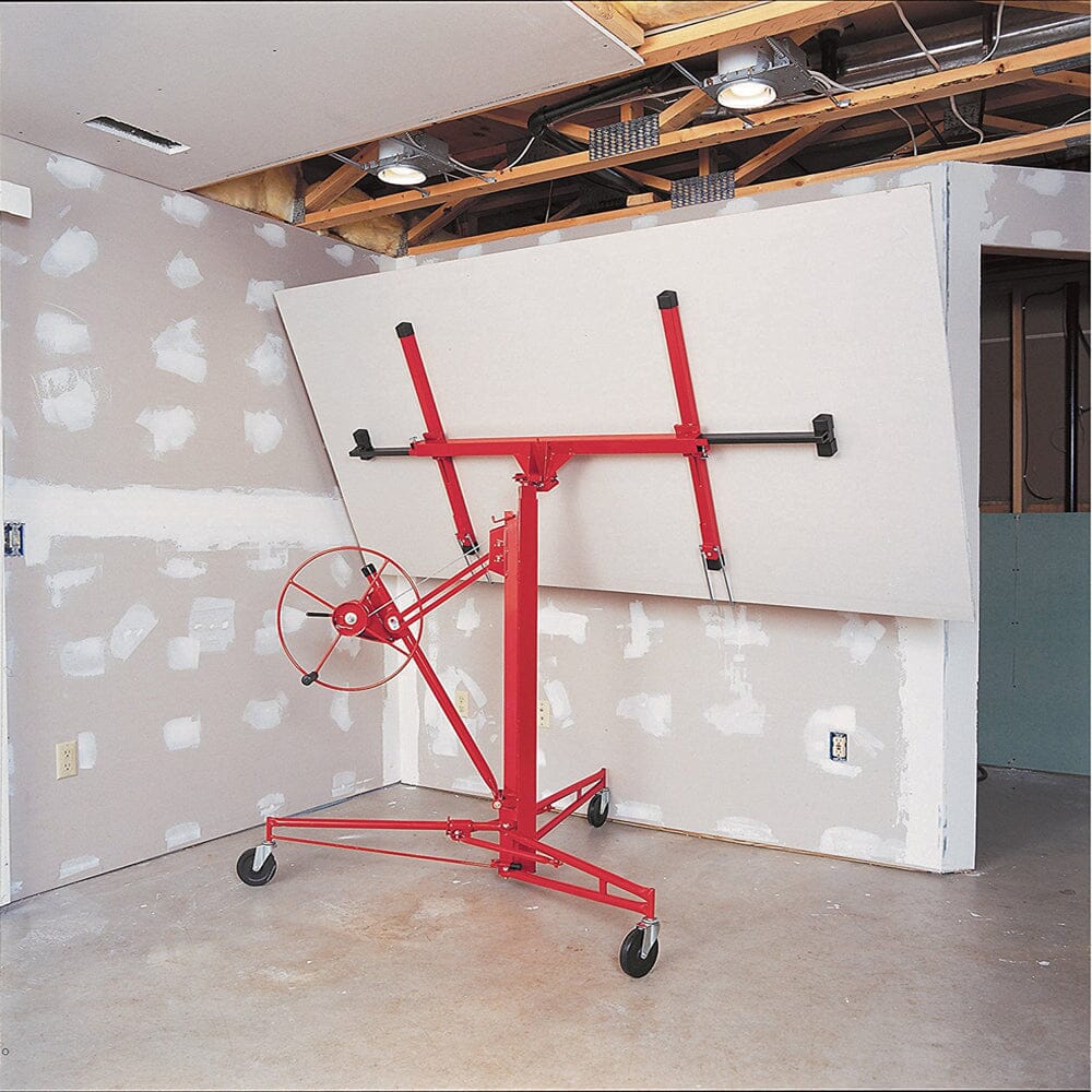 16 Ft Drywall Lifter Panel Hoist Rolling Caster Construction With Lockable Wheels - House Comfort