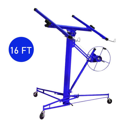 16 Ft Drywall Lifter Panel Hoist Rolling Caster Construction With Lockable Wheels - House Comfort