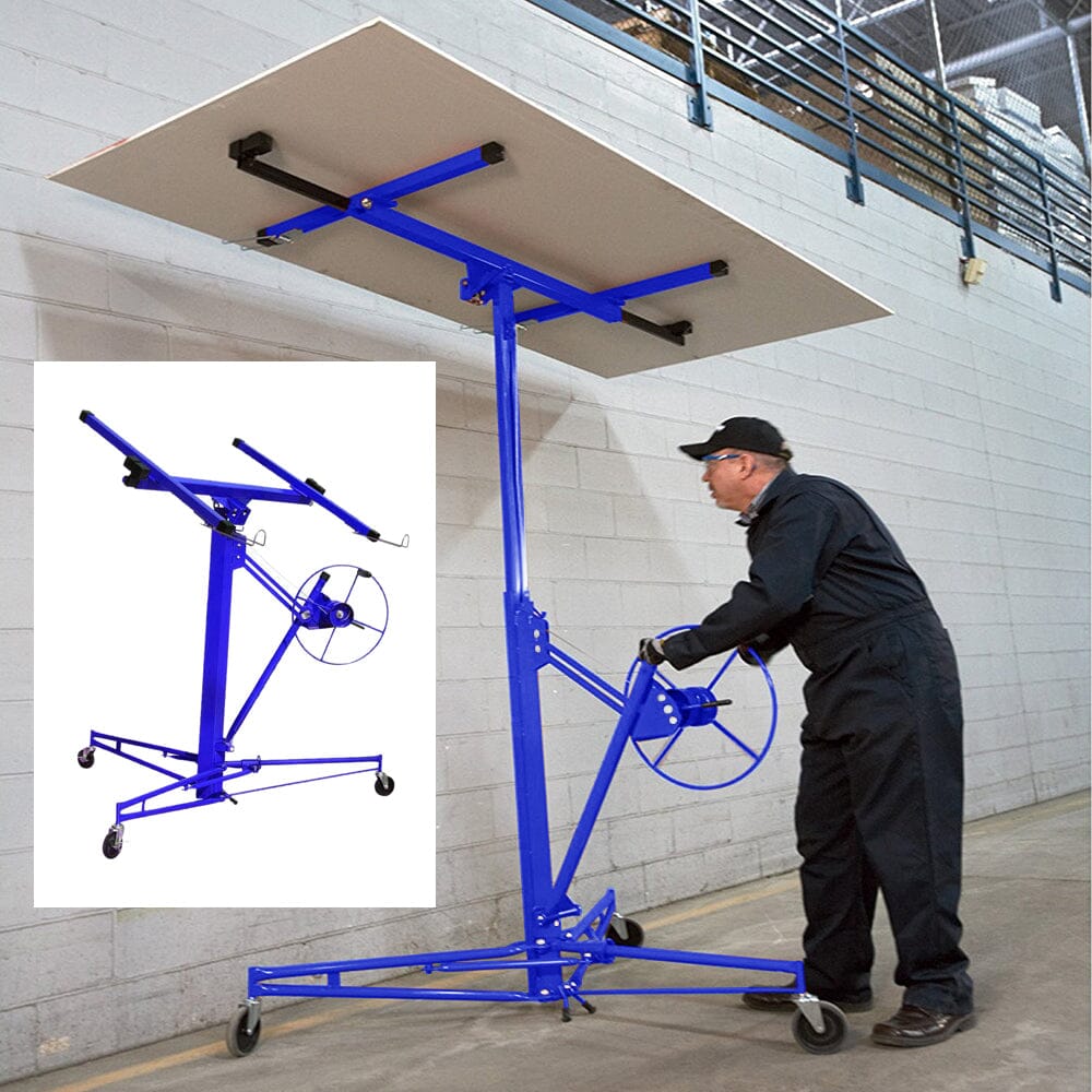 16 Ft Drywall Lifter Panel Hoist Rolling Caster Construction With Lockable Wheels - House Comfort