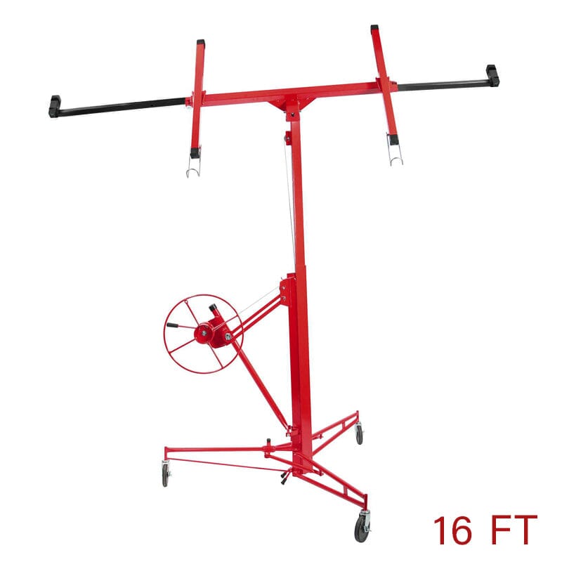 16 Ft Drywall Lifter Panel Hoist Rolling Caster Construction With Lockable Wheels - House Comfort