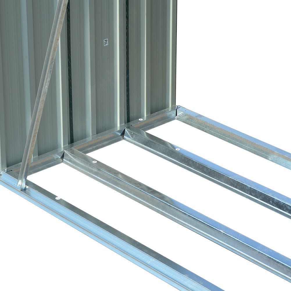 164cm L Firewood Storage Shed Metal Log Holder Fire Wood Rack Garden Patio Shelter - House Comfort