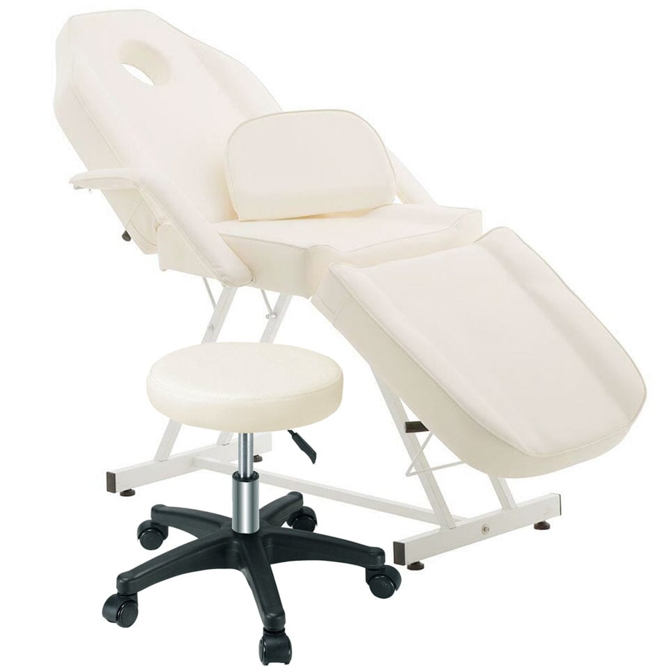 178cm L Adjustable Beauty Bed Salon Chair Set with Stool - House Comfort