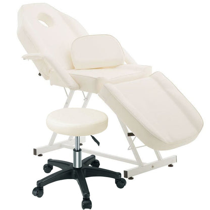 178cm L Adjustable Beauty Bed Salon Chair Set with Stool - House Comfort