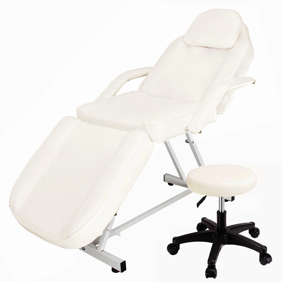 178cm L Adjustable Beauty Bed Salon Chair Set with Stool - House Comfort