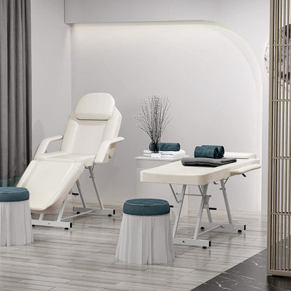 178cm L Adjustable Beauty Bed Salon Chair Set with Stool - House Comfort