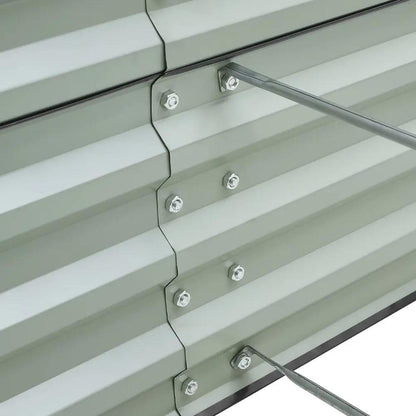 180×90×57cm Charcoal Black Rectangular Raised Garden Bed in Galvanized Steel - House Comfort