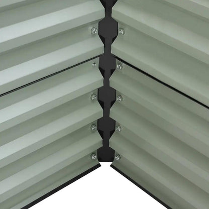 180×90×57cm Charcoal Black Rectangular Raised Garden Bed in Galvanized Steel - House Comfort