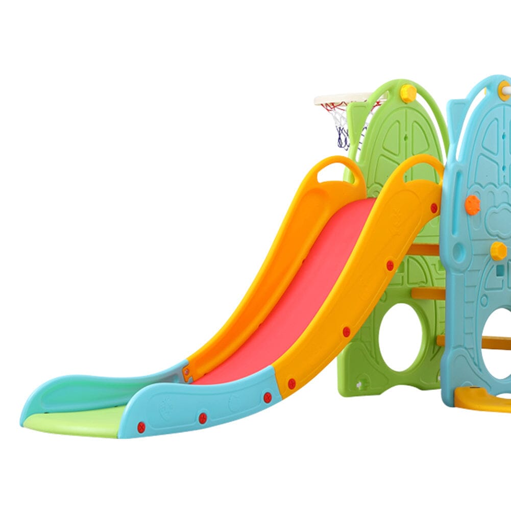 180cm D Colourful Toddler Swing and Slide Playset Indoor Outdoor - House Comfort