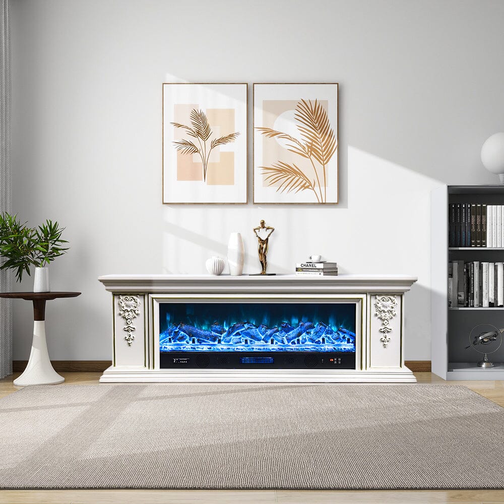 180cm W Remote Freestanding Fireplaces Bluetooth Player TV Stand Electric Fireplace - House Comfort
