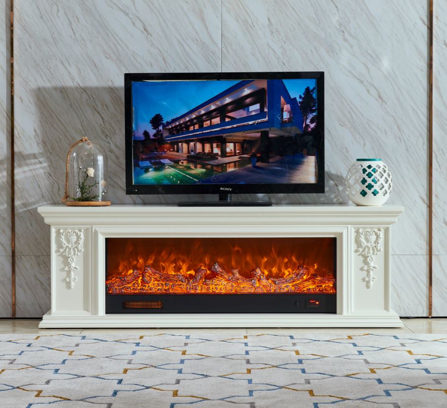 180cm W Remote Freestanding Fireplaces Bluetooth Player TV Stand Electric Fireplace - House Comfort