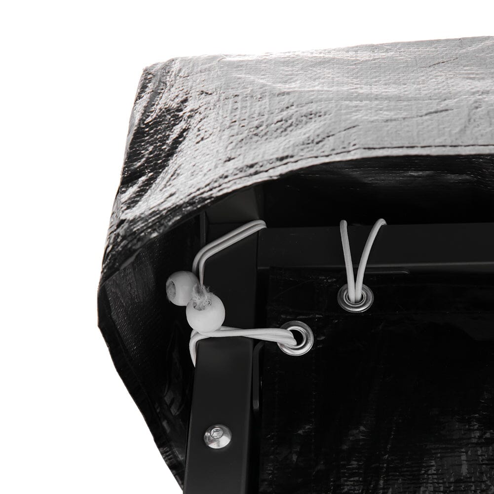 185cm W Garden Metal Tube Firewood Rack with Roof - House Comfort