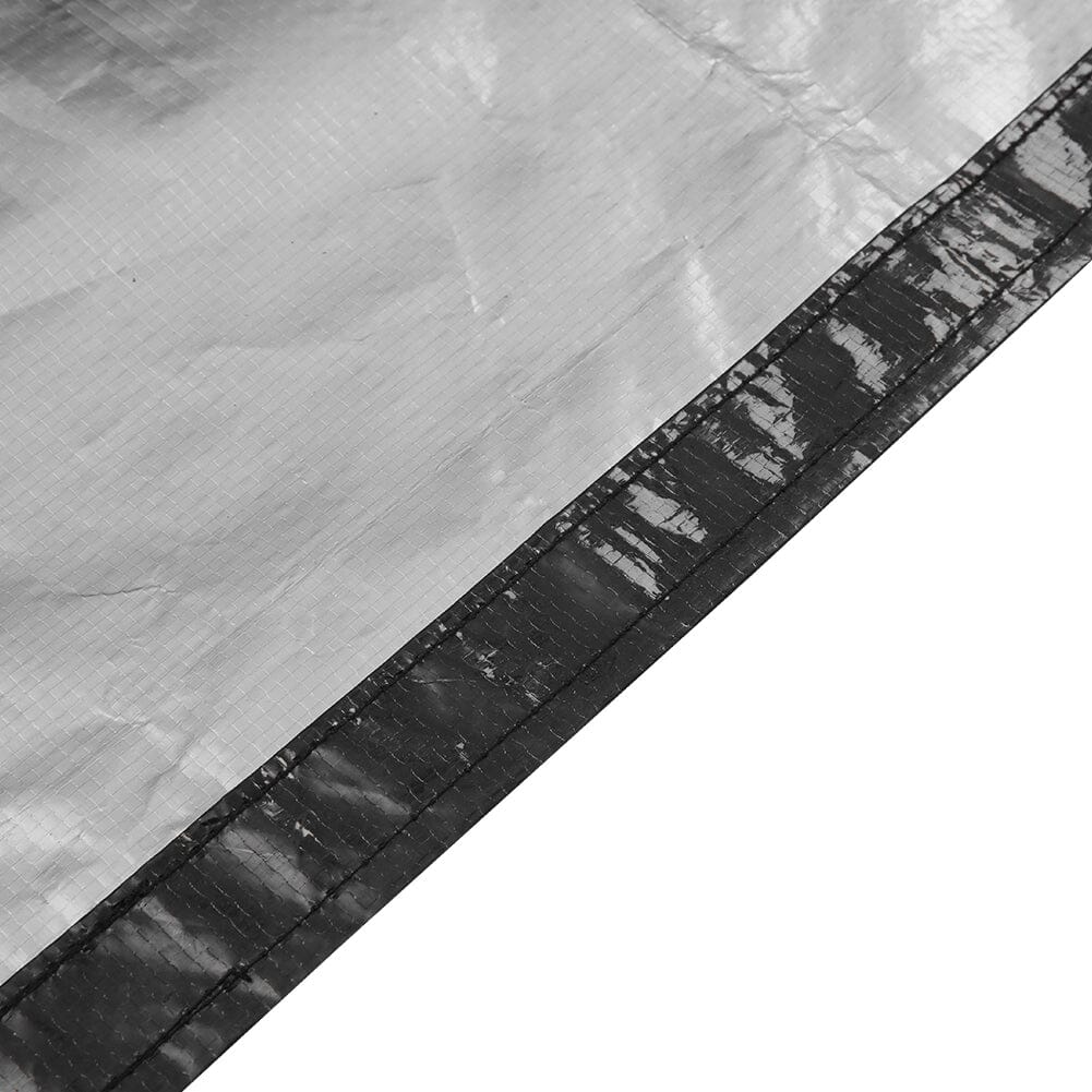 185cm W Garden Metal Tube Firewood Rack with Roof - House Comfort