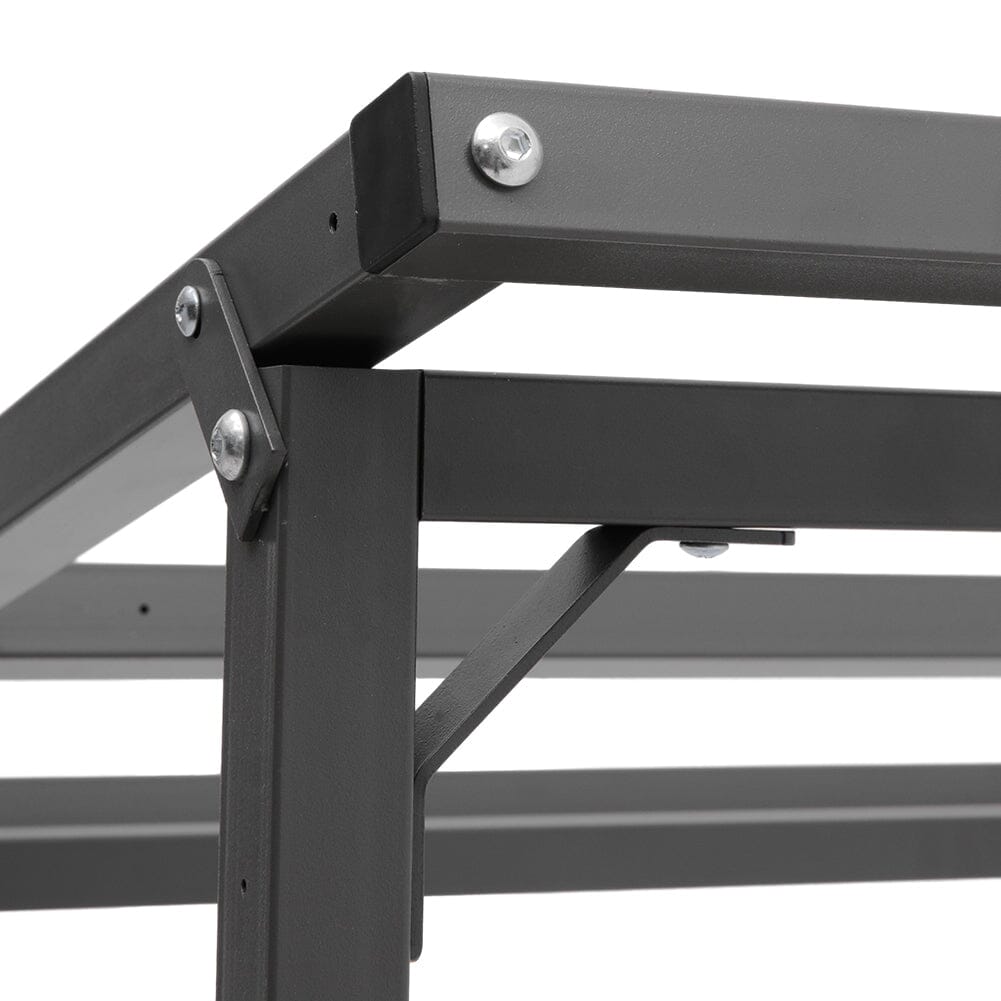 185cm W Garden Metal Tube Firewood Rack with Roof - House Comfort