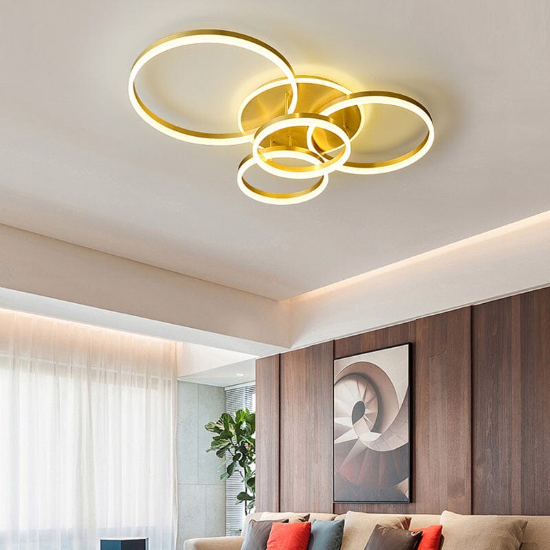 2/3.5 ft Circles  Ceiling Light with LED Dimmable/Non-Dimmable Velora Boutique