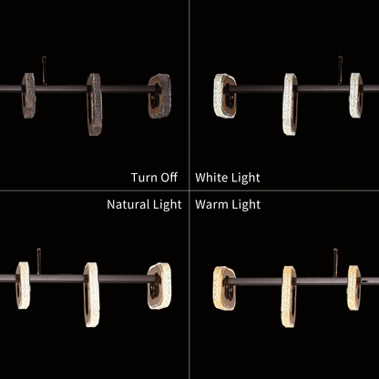 Lightsin Gold Linear LED Pendant Light with Acrylic Shades Metal Ceiling Lighting Velora Boutique