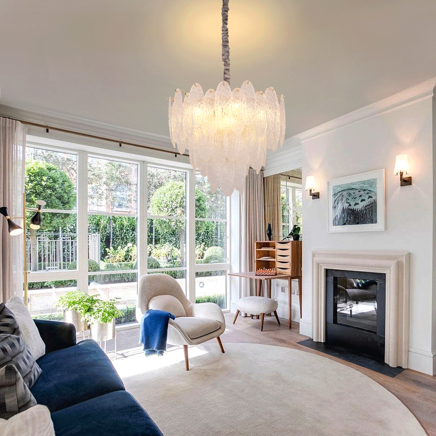 Lightsin Luxury Crystal Ceiling Light Champagne Gold Chandelier Velora Boutique