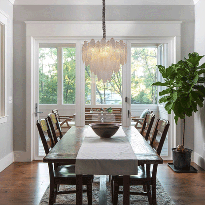 Lightsin Luxury Crystal Ceiling Light Champagne Gold Chandelier Velora Boutique