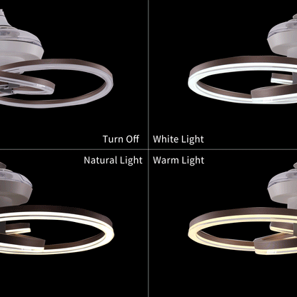Lightsin Ceiling Fan with Light Quiet Copper Aluminum Fan Light with Remote Timer Control Velora Boutique