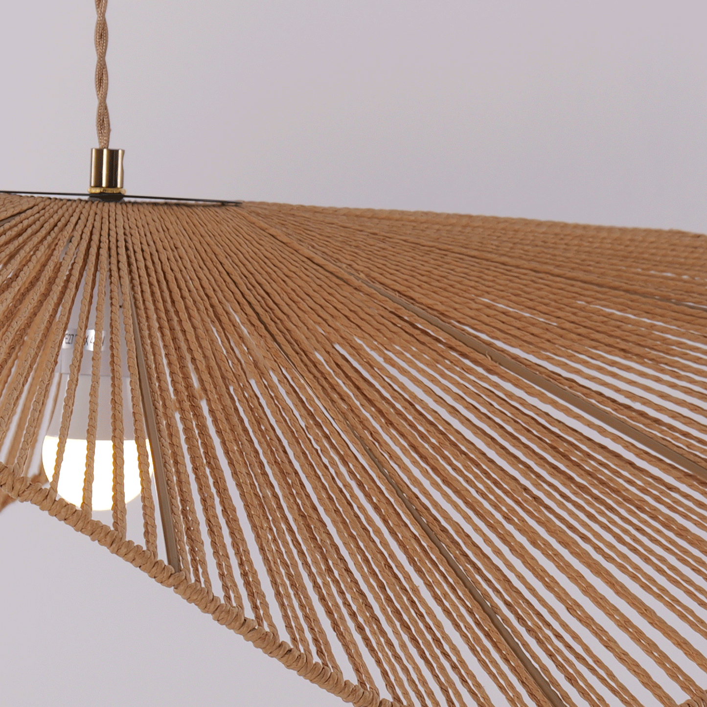 Lightsin Vintage Simple Creative Handwoven Hemp Rope Pendant Light Fixture Velora Boutique
