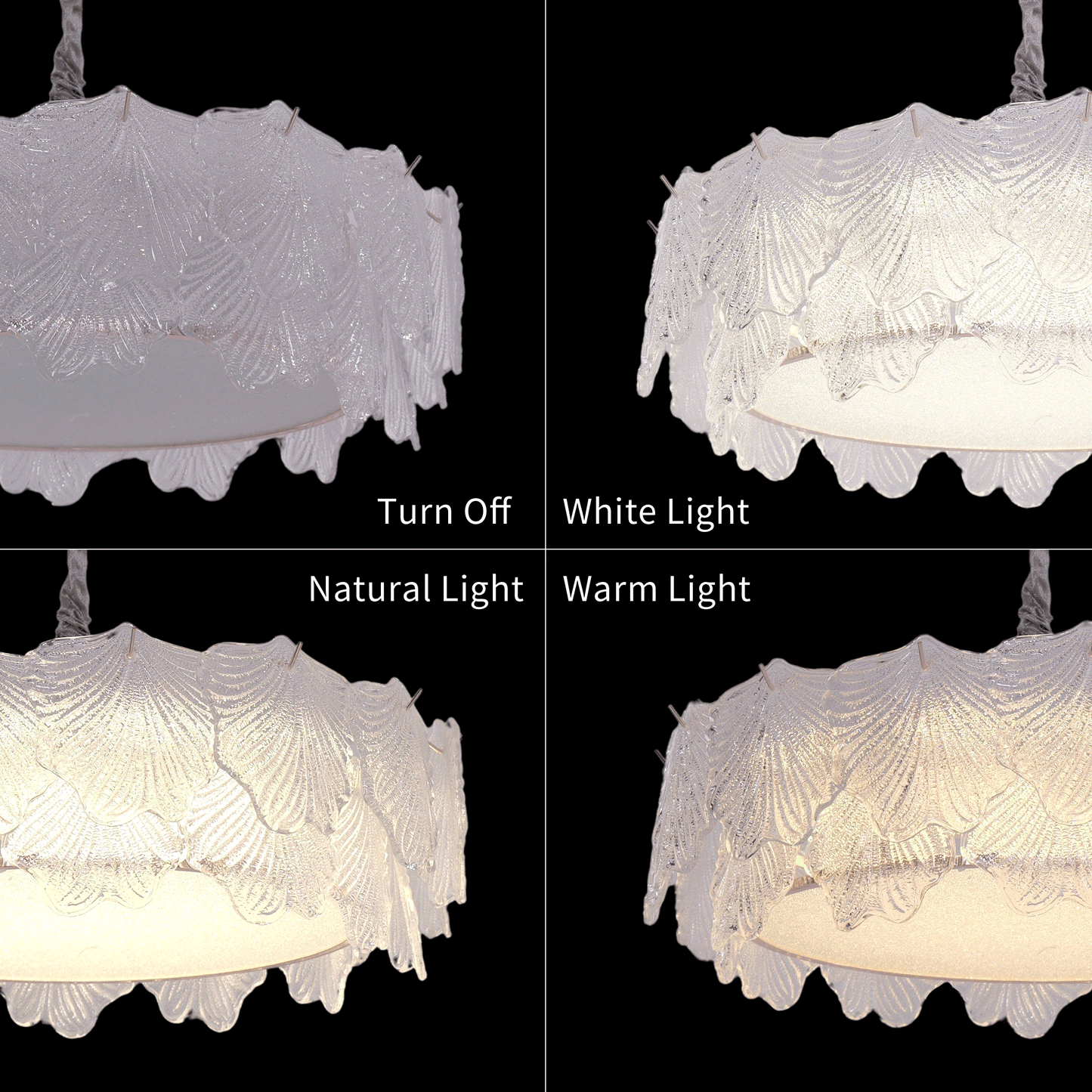 Lightsin Modern Vintage Leaf Glass Pendant Light with Metal Frame for Living Room Velora Boutique