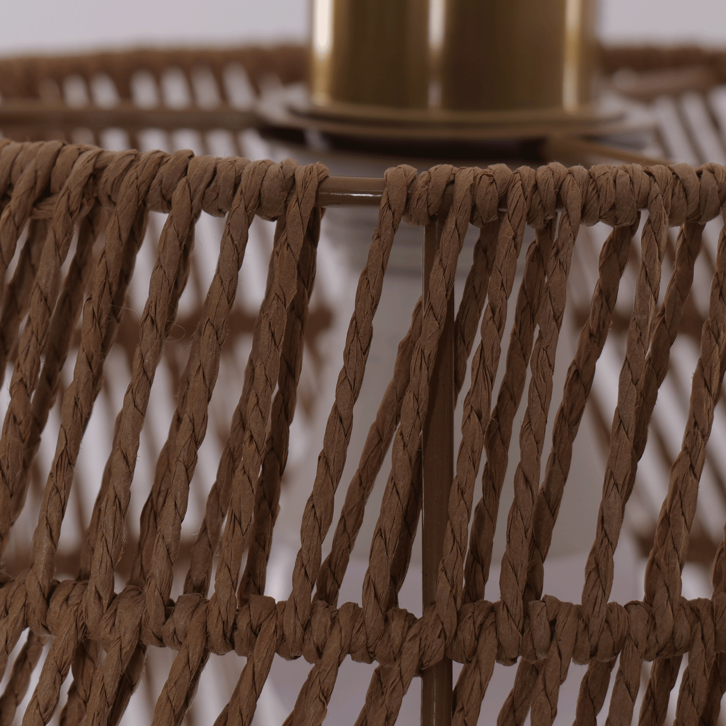 Lightsin Handcrafted Warm Rustic Paper Rope Pendant Light Velora Boutique