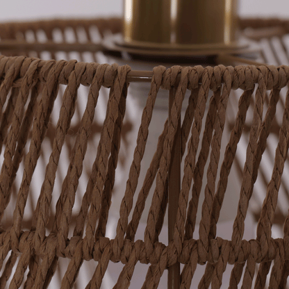 Lightsin Handcrafted Warm Rustic Paper Rope Pendant Light Velora Boutique